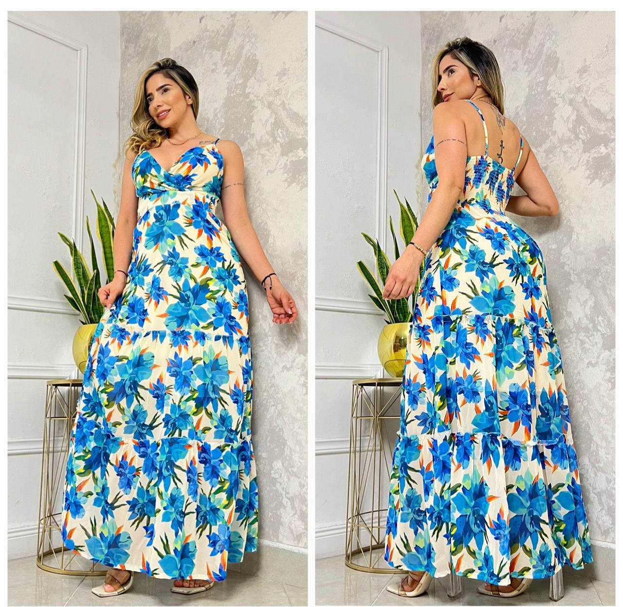 VESTIDO LARGO FLOWERS